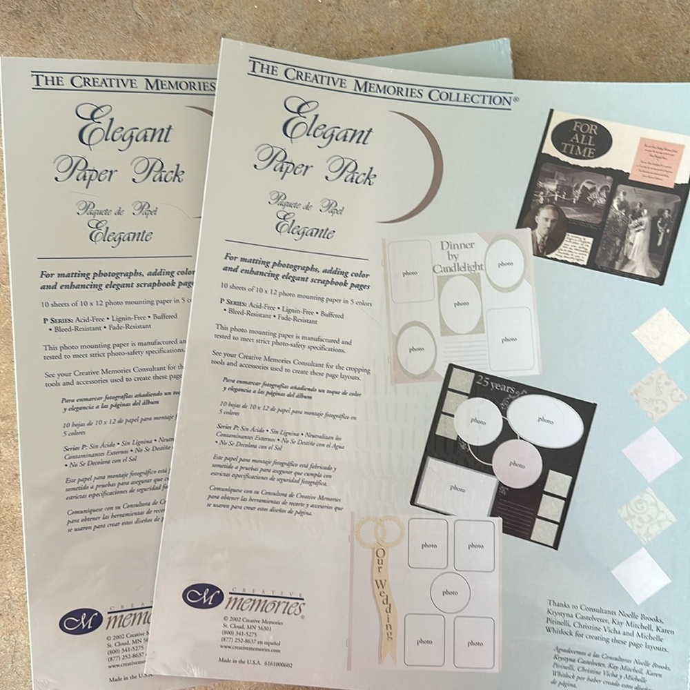 Creative Memories Elegant Paper pack